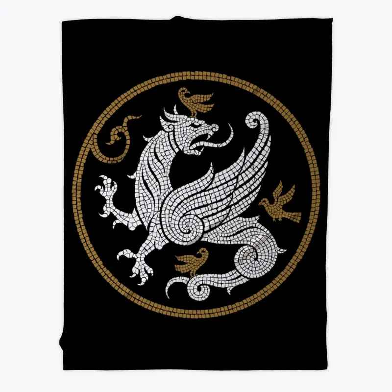 White and Gold Dragon Logo