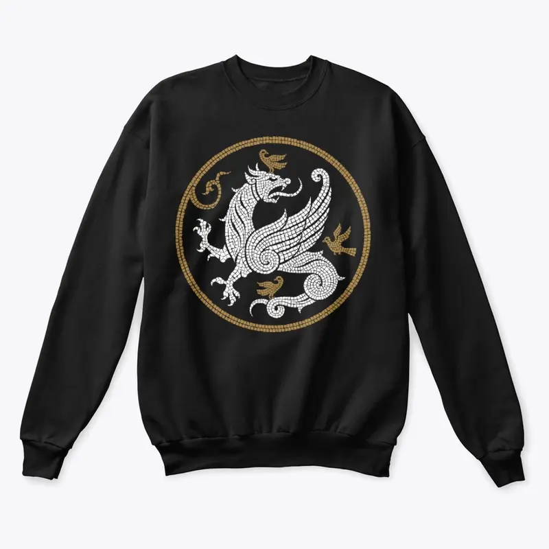 White and Gold Dragon Logo