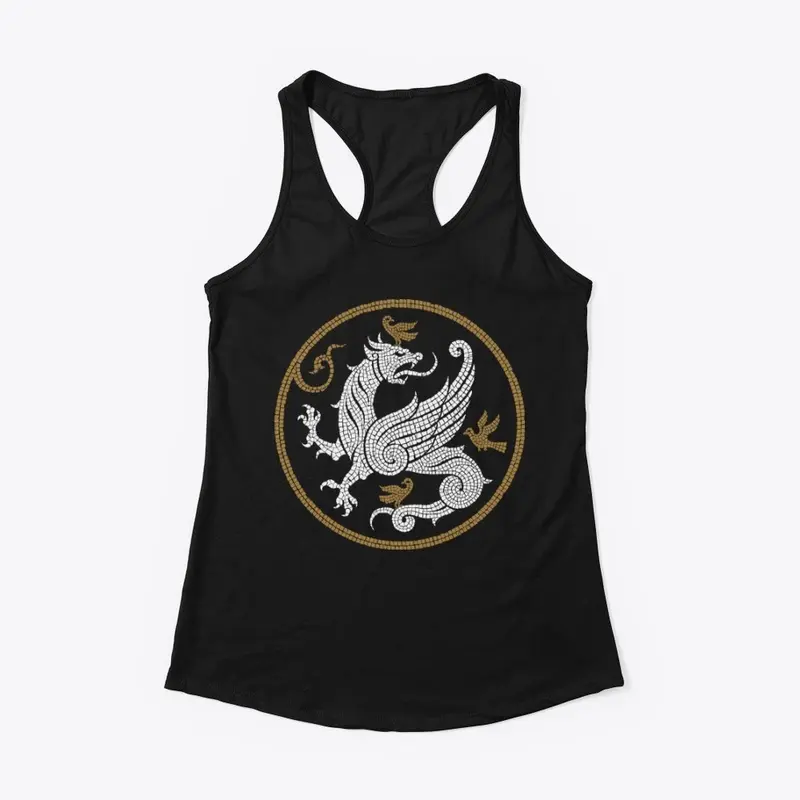 White and Gold Dragon Logo