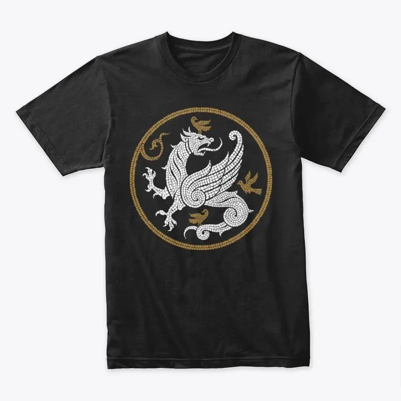 White and Gold Dragon Logo