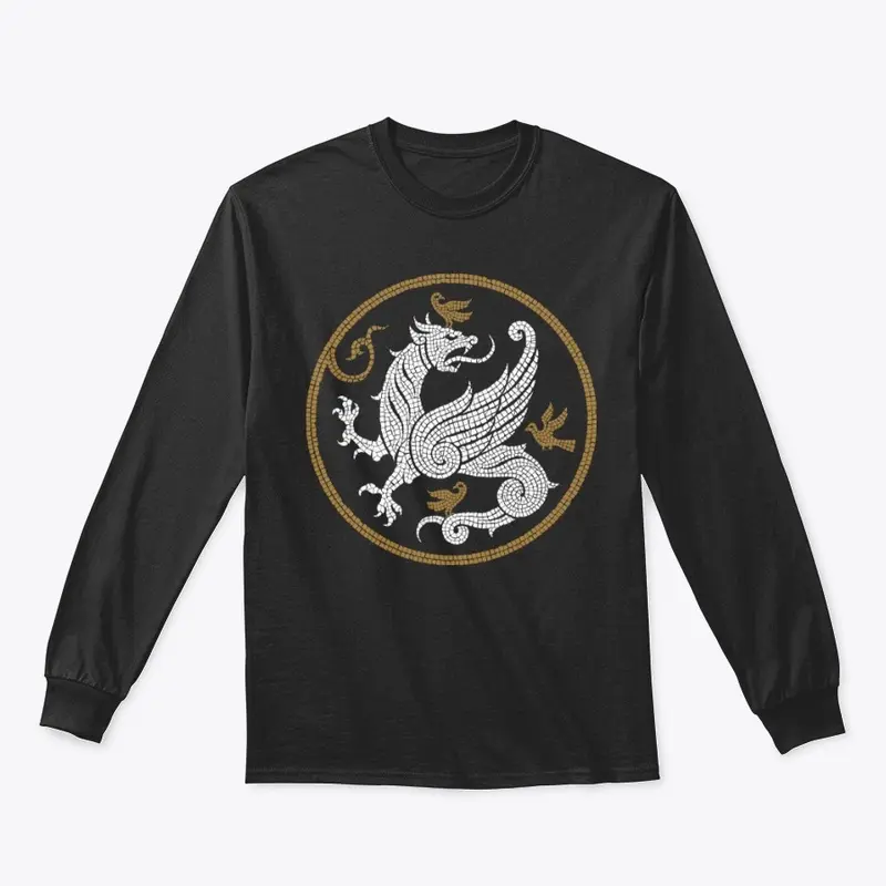 White and Gold Dragon Logo